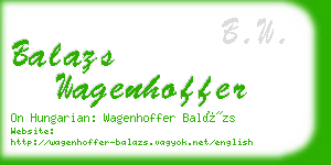 balazs wagenhoffer business card